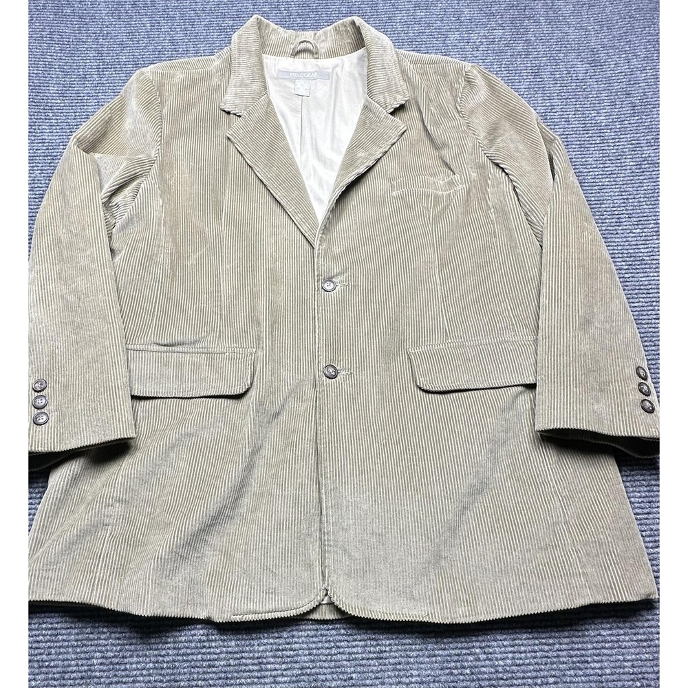 Fieldgear Blazer Mens XL Corduroy Jacket Two Button Lined Pockets Casual‎
